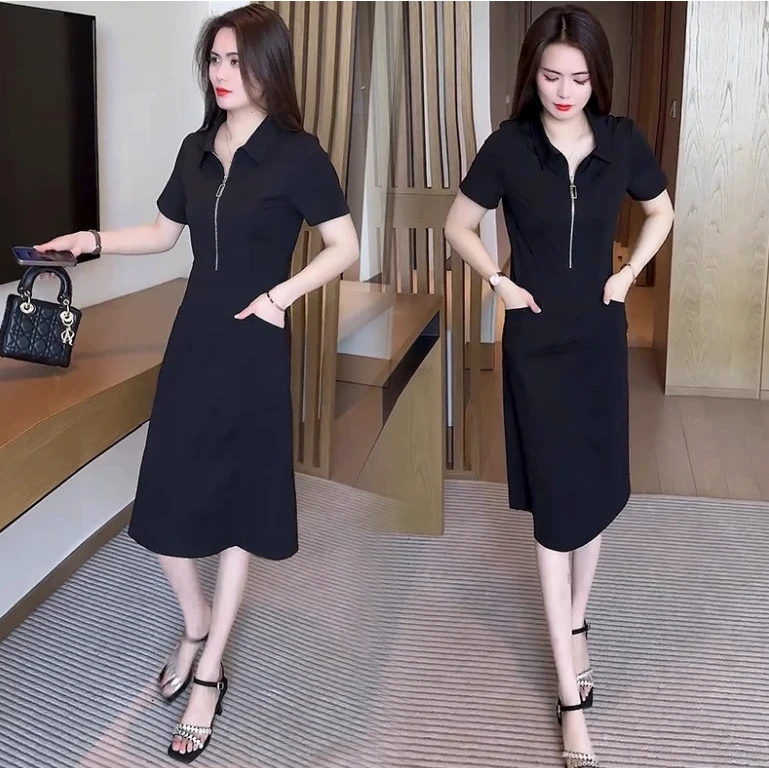 2025夏季新款休闲时尚宽松连衣裙气质洋气裙子女款爆款