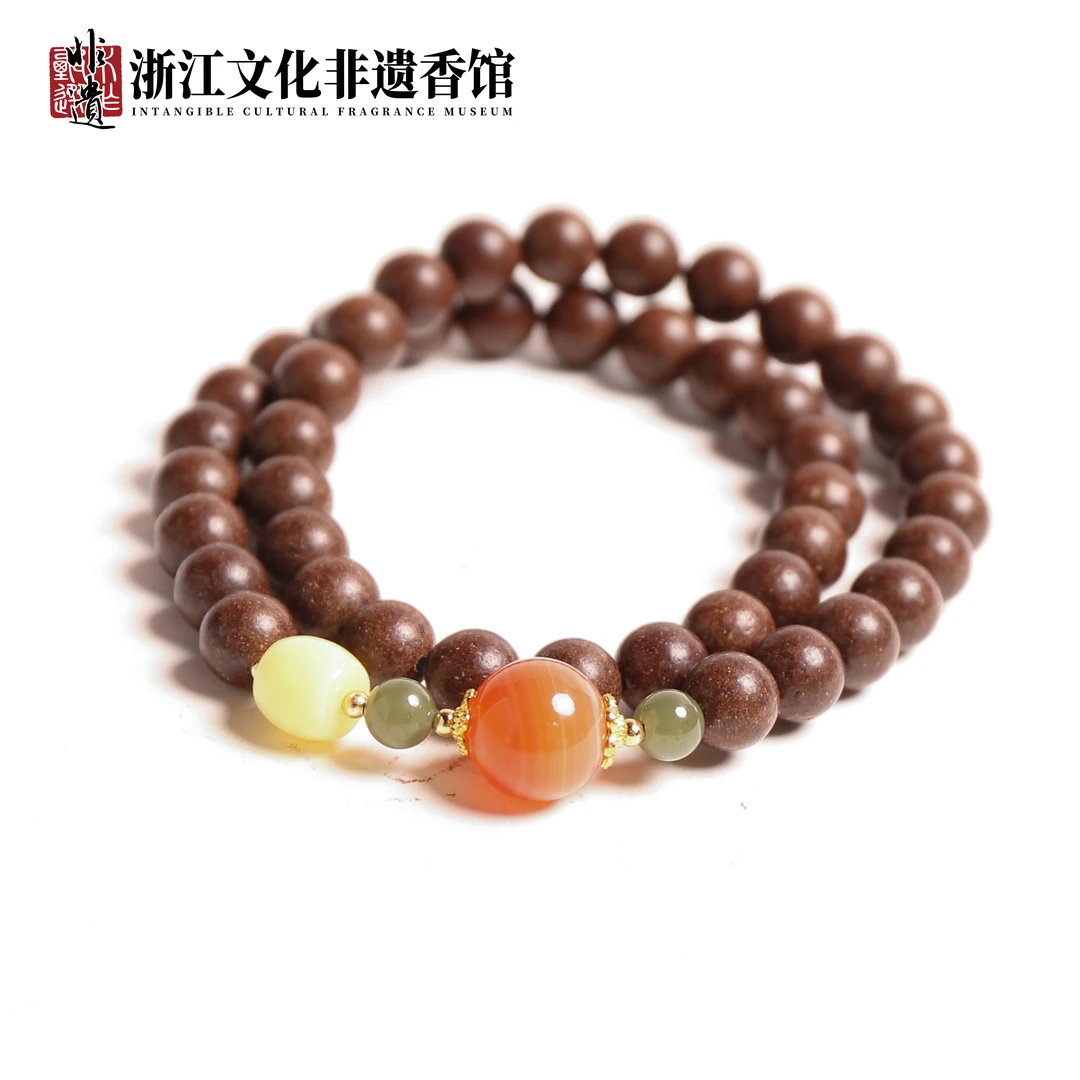 【非遗药香】药香珠  欧洲回流雪域珍品 双圈  CX374