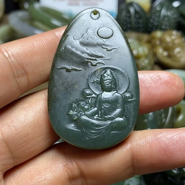 和田玉未镶嵌颈饰