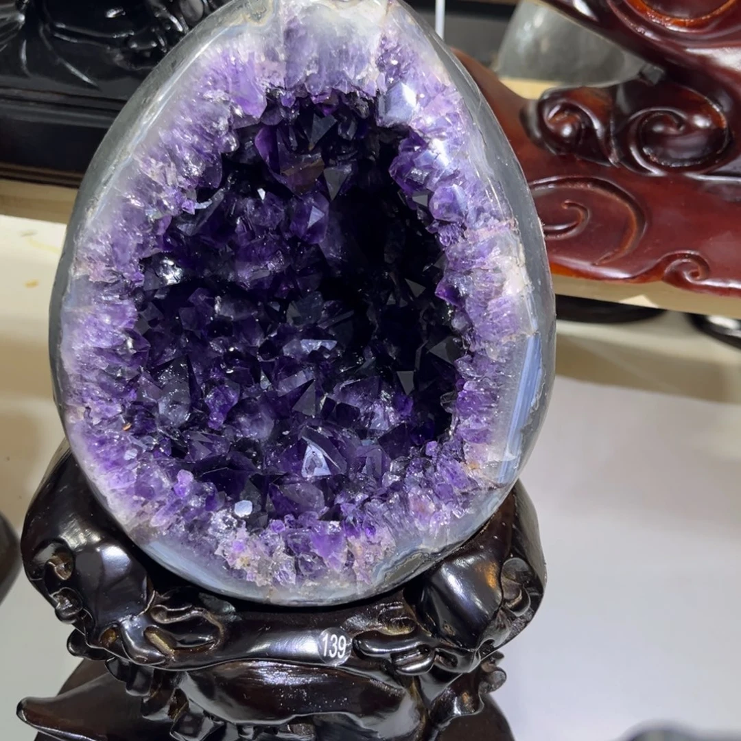 摆件紫晶未镶嵌水晶