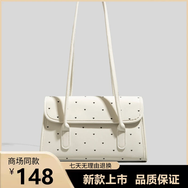 百搭ins波点小包包女2025新款时尚简约腋下法棍包夏季休闲单肩包
