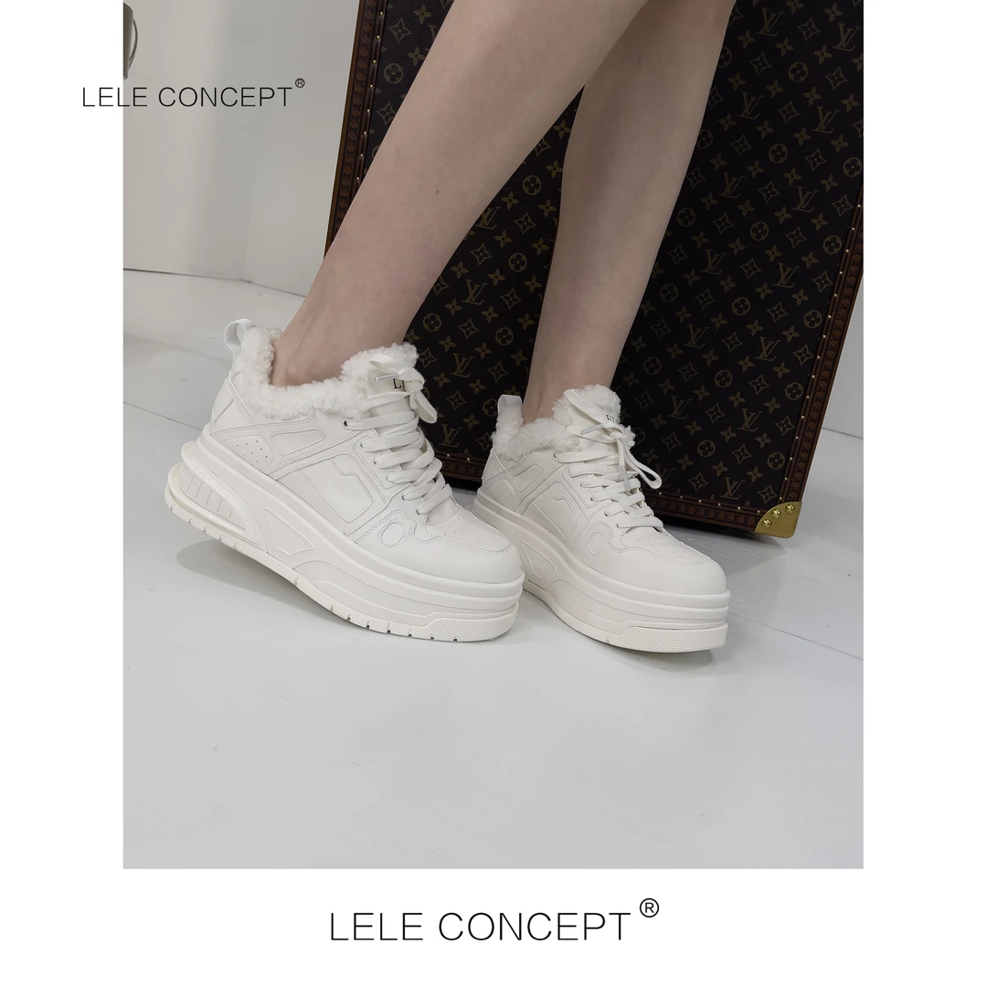 LELE CONCEPT |「夭夭」时尚设计师毛边小白鞋X0170