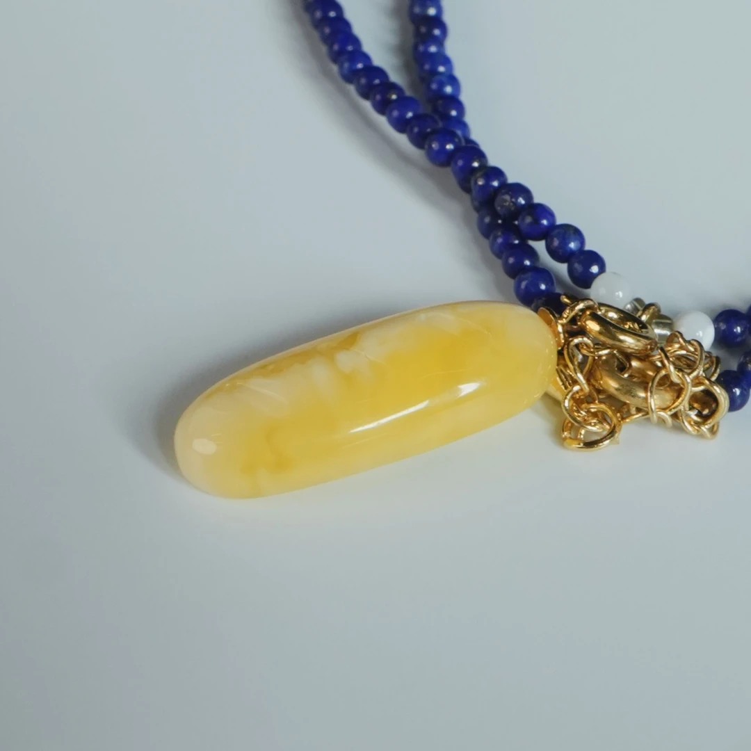 DY-M5054 青金石蜜蜡项链 7.25g