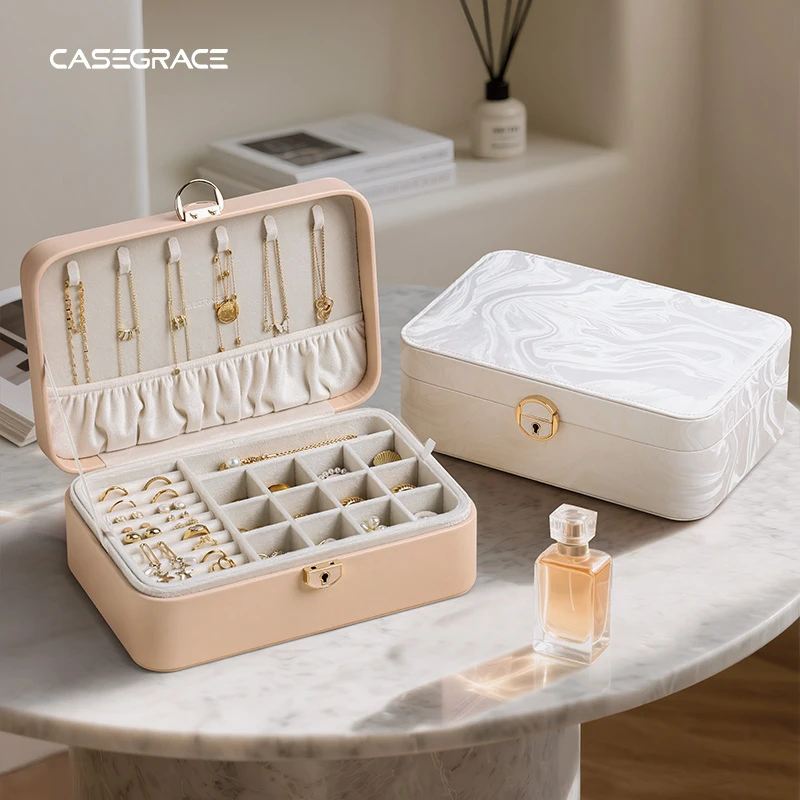 首饰盒/箱 首饰盒耳环简约珠宝整理盒精致梦幻绮罗