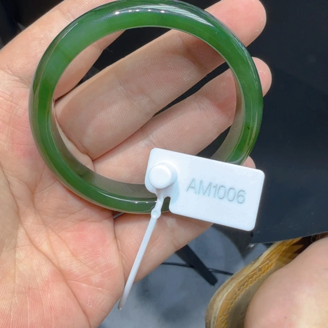 和田玉（碧玉）手镯未镶嵌美*59