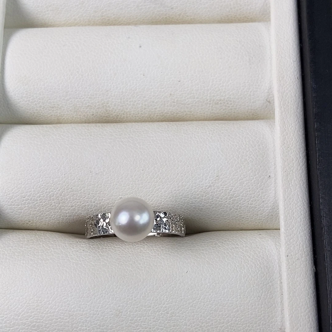 海水珍珠戒指银S925镶嵌