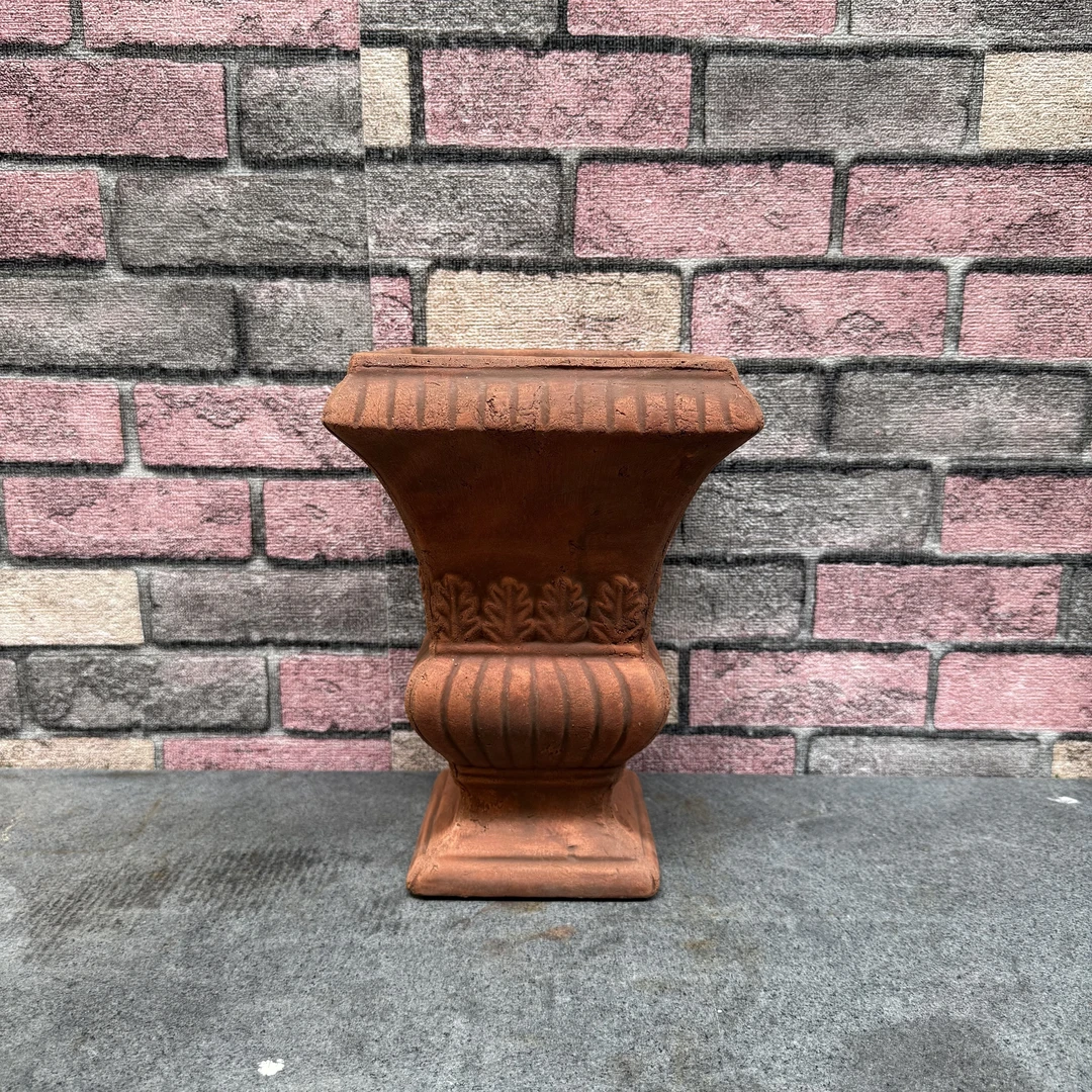 花盆复古做旧浮雕粗陶庭院花园透气陶土花盆