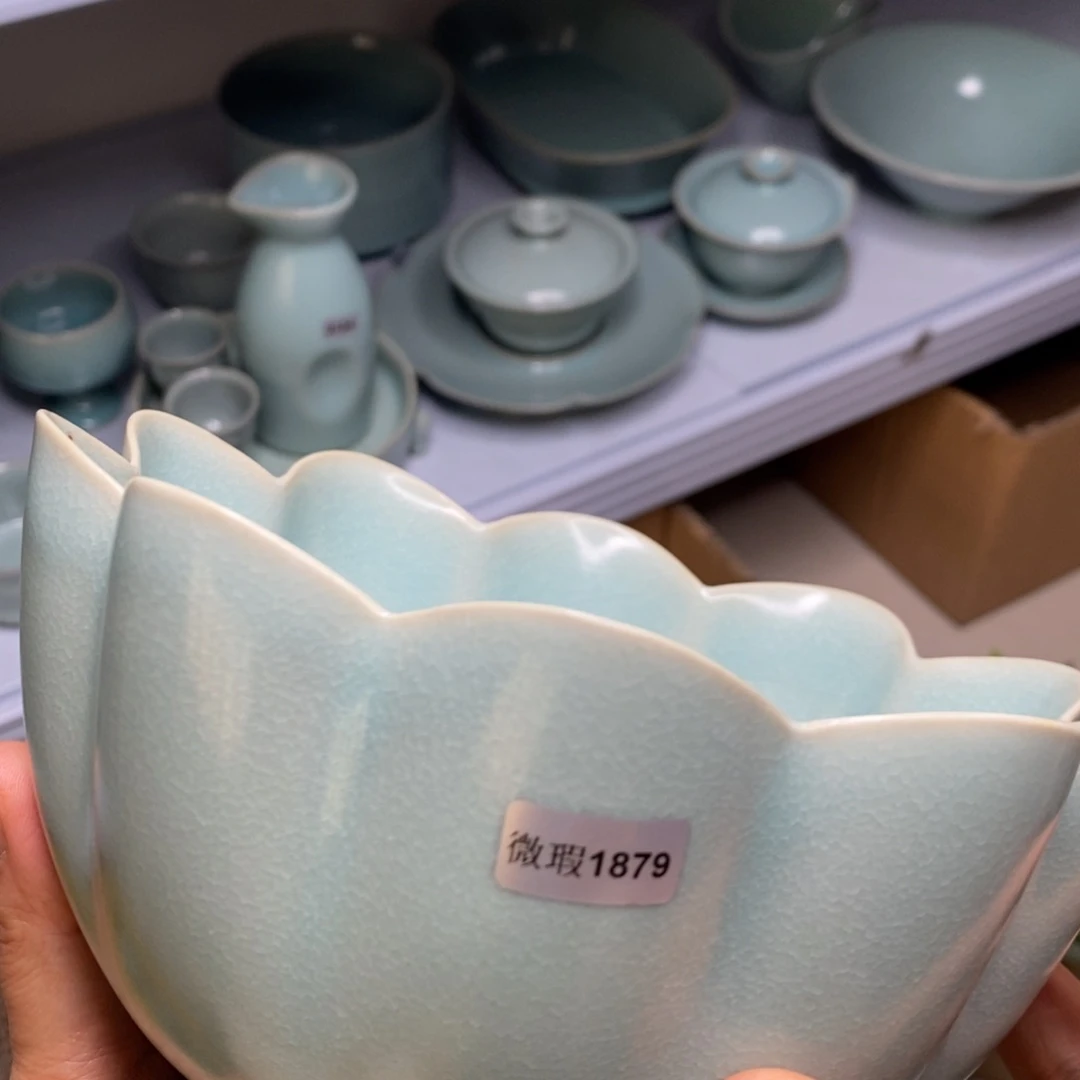 瓷片汝州原矿原釉微瑕1879