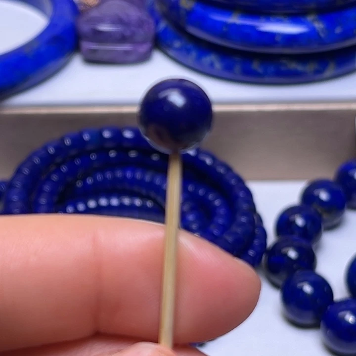 青金石吊坠(不含链)未镶嵌一****深圆珠10mm