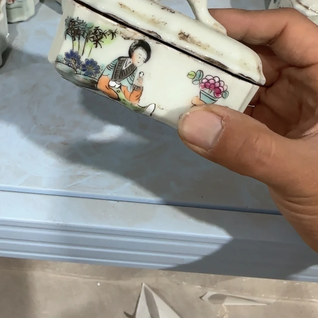 瓷片摆件手绘瓷器全部处理