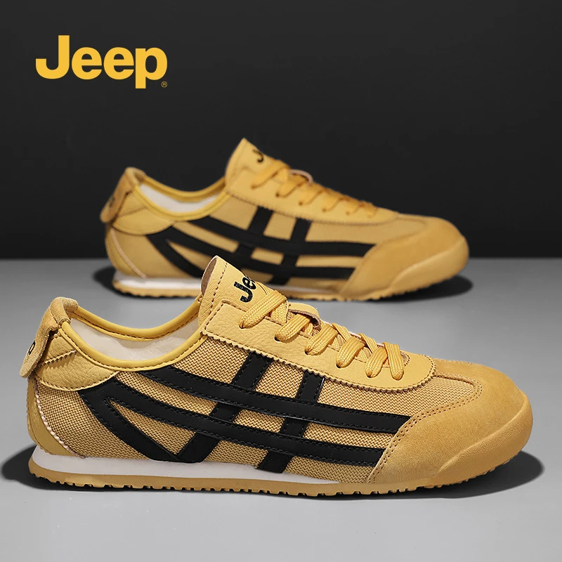 jeep吉普男鞋2025新款夏季阿甘板鞋男士百搭运动小白鞋男休闲鞋子
