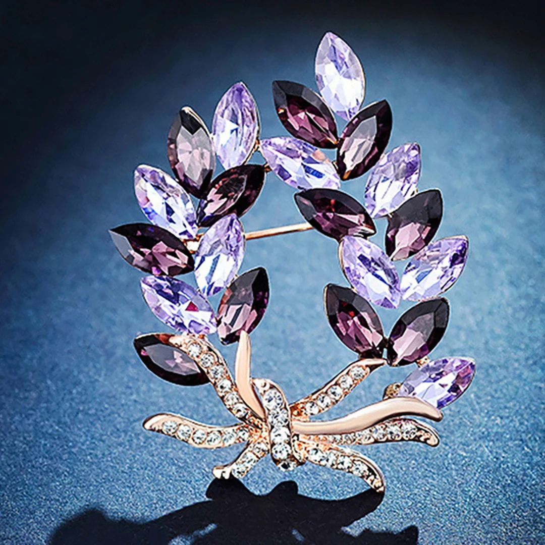 合金胸针 【紫罗兰】高档时尚精致百搭优雅紫荆花胸针奢华轻奢简约