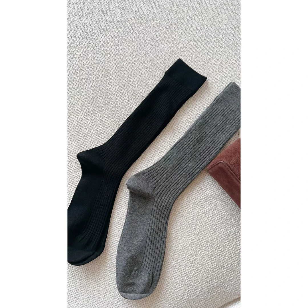 GRACE GARDEN【中筒袜！】纯色减龄弹力中筒袜DD5L1802