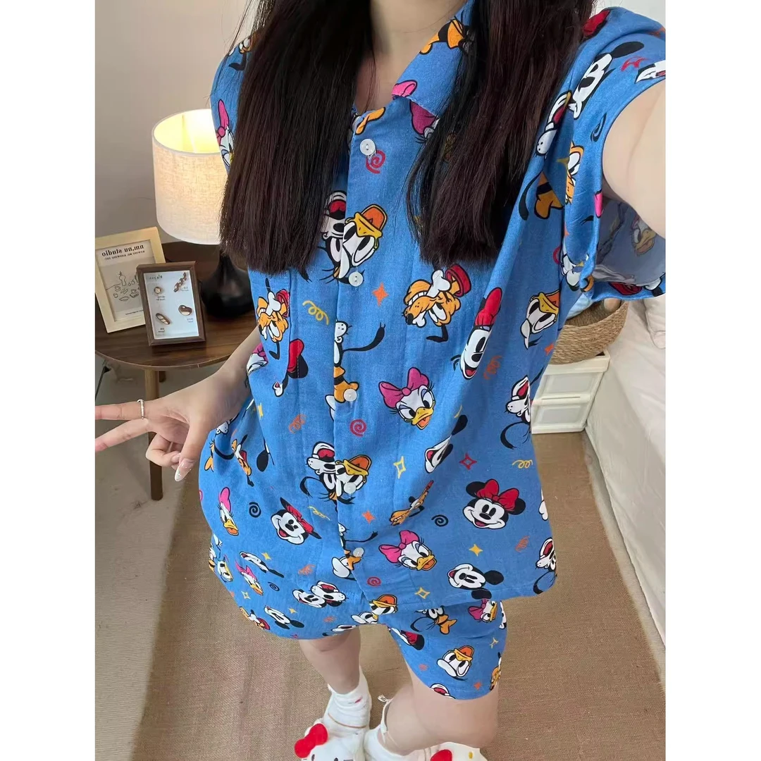 【趣味搞怪小鸭子】可爱少女短袖睡衣女夏季新款2025短裤套装家居服