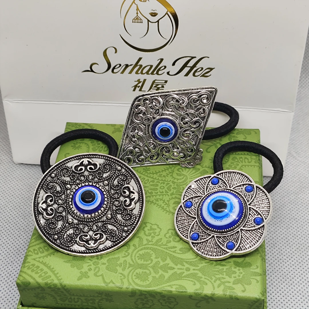 Serhalehez民族风发绳发圈气质个性复古百搭发饰首饰轻奢纯手工