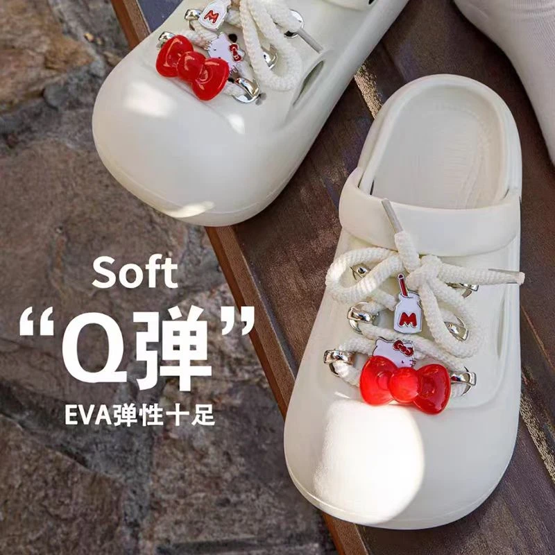 【可爱Kitty猫洞洞鞋】夏季软底12-19Kitty猫洞洞鞋凉鞋轻便百搭