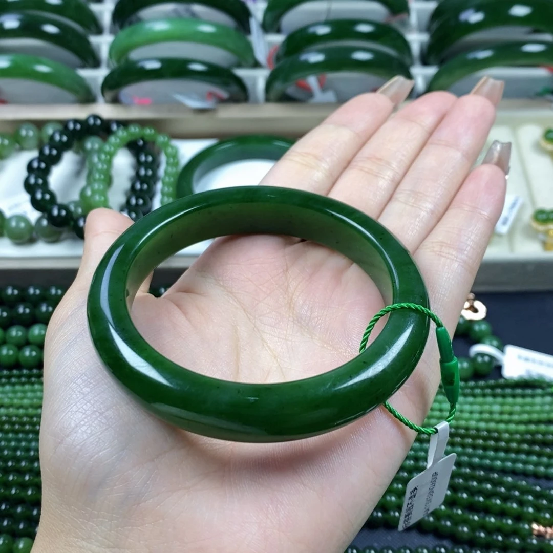 和田玉（碧玉）手镯未镶嵌58