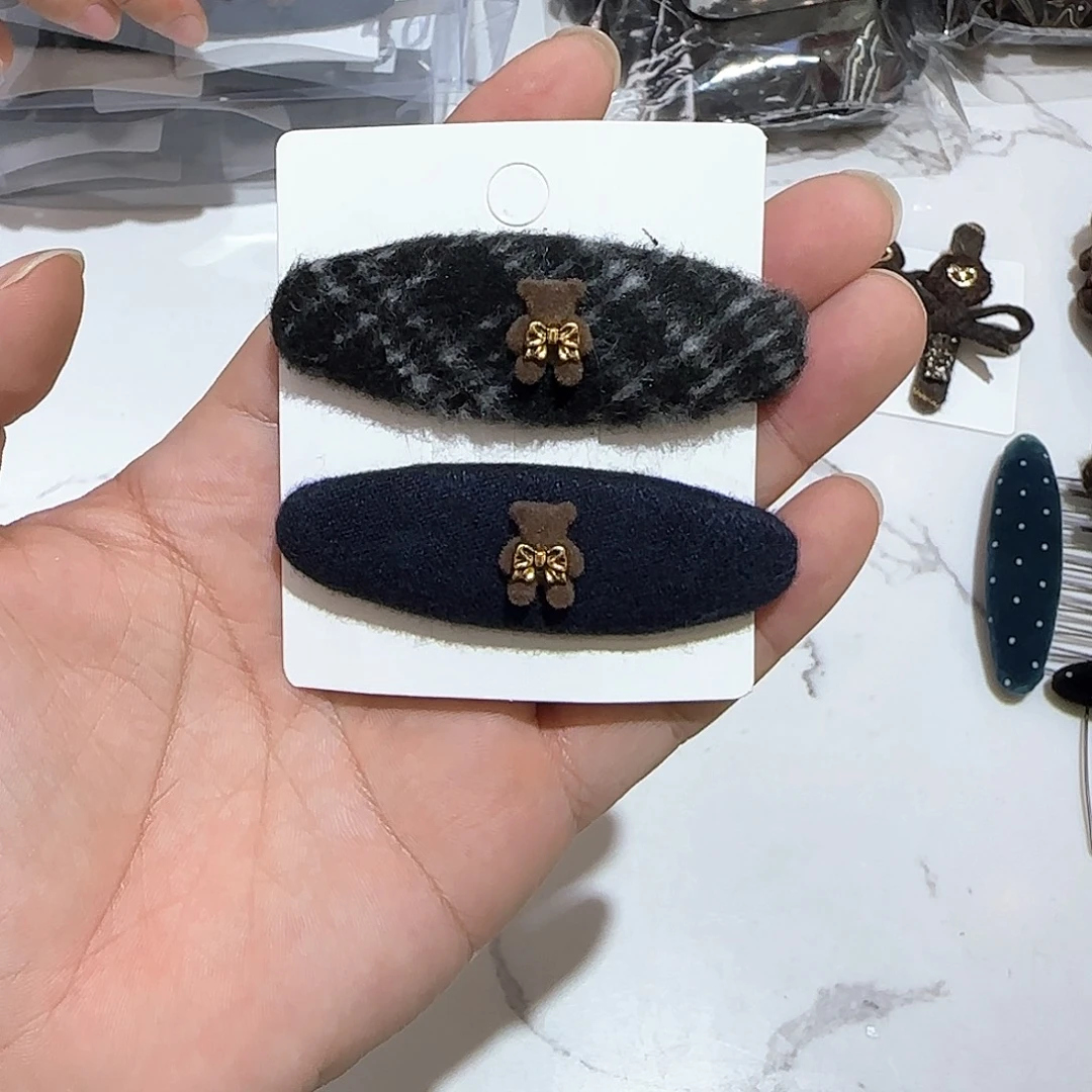 无***非布艺非金属T09小熊掰掰夹2个