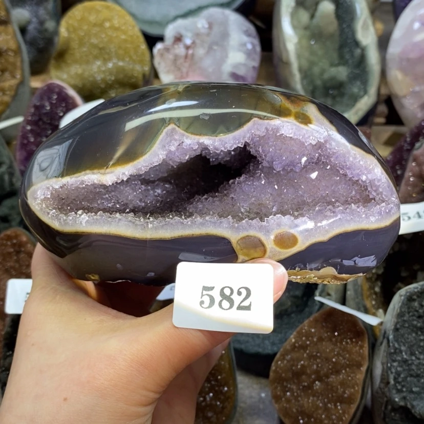 【闪购商品】未镶嵌大型摆件（非配饰）紫晶修补大漏