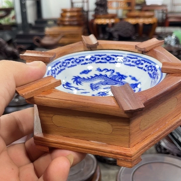 手工艺品琉璃红木底座工艺品