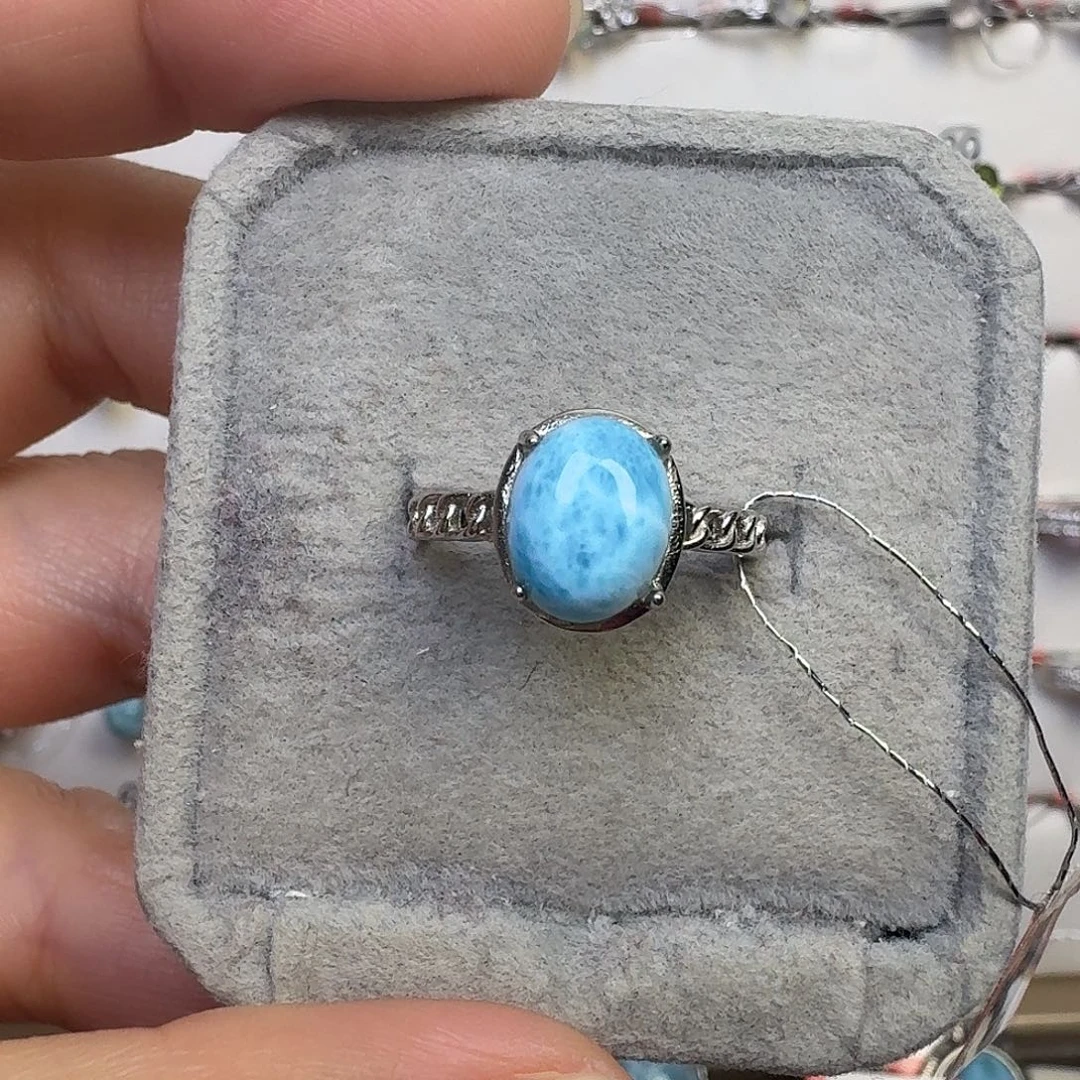 烟晶戒指银S925镶嵌