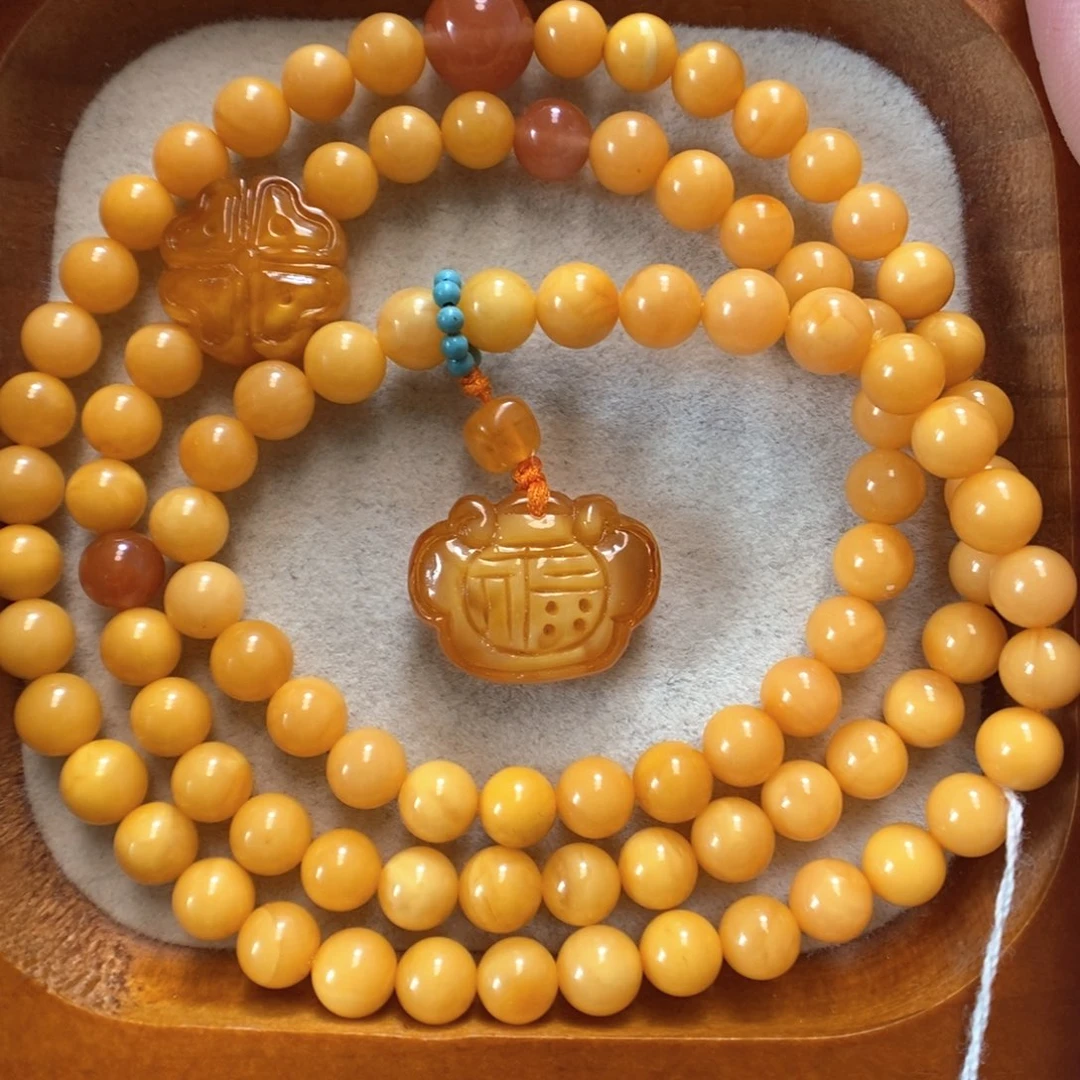 未镶嵌蜜蜡手串蜜蜡手串