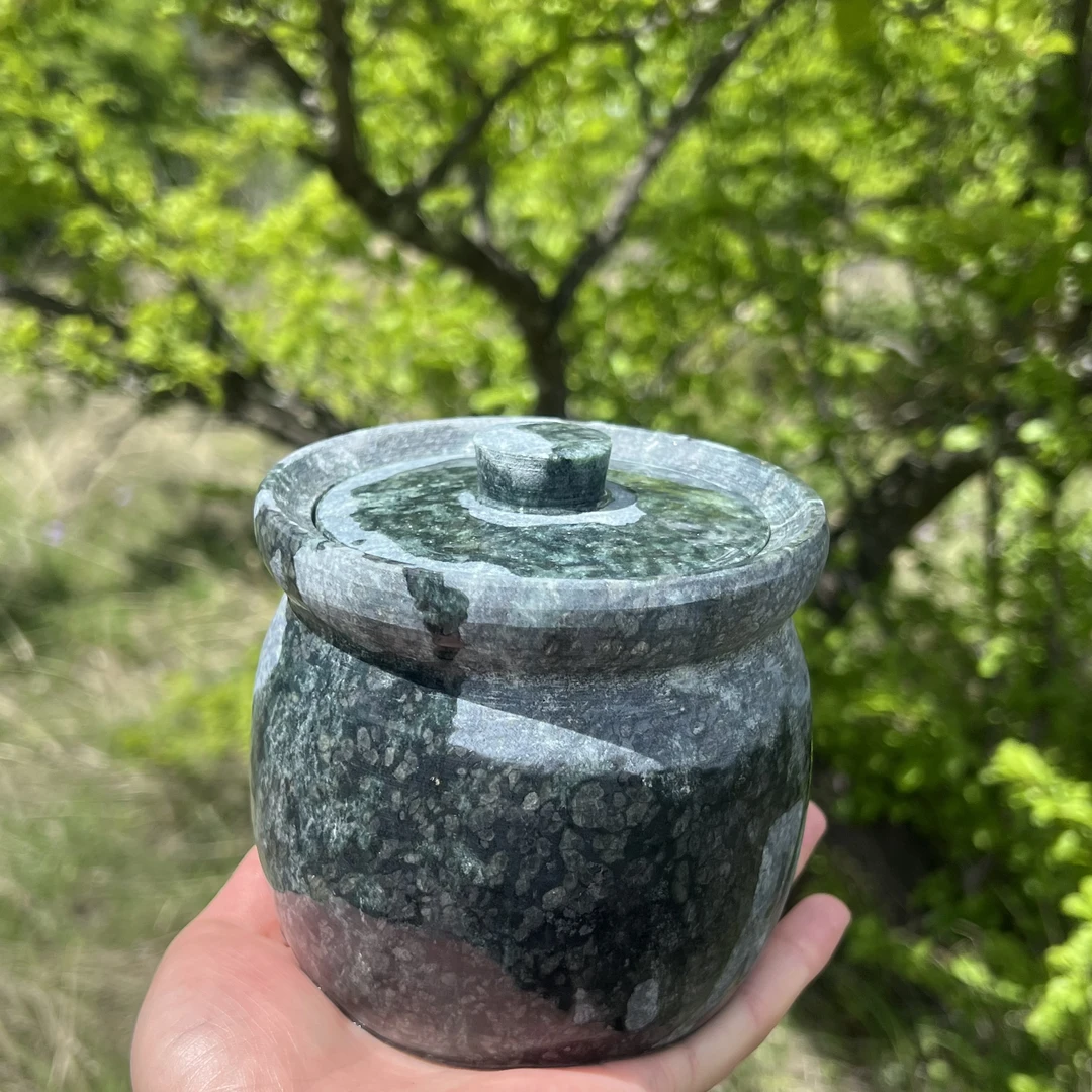 墨脱石锅 小炖盅450毫升 墨脱软皂石 手工打磨