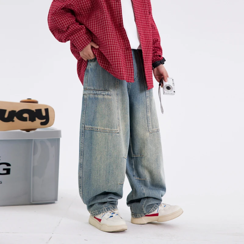 童装男童秋装裤子2025儿童春秋中大童潮酷痞帅休闲裤男孩牛仔裤