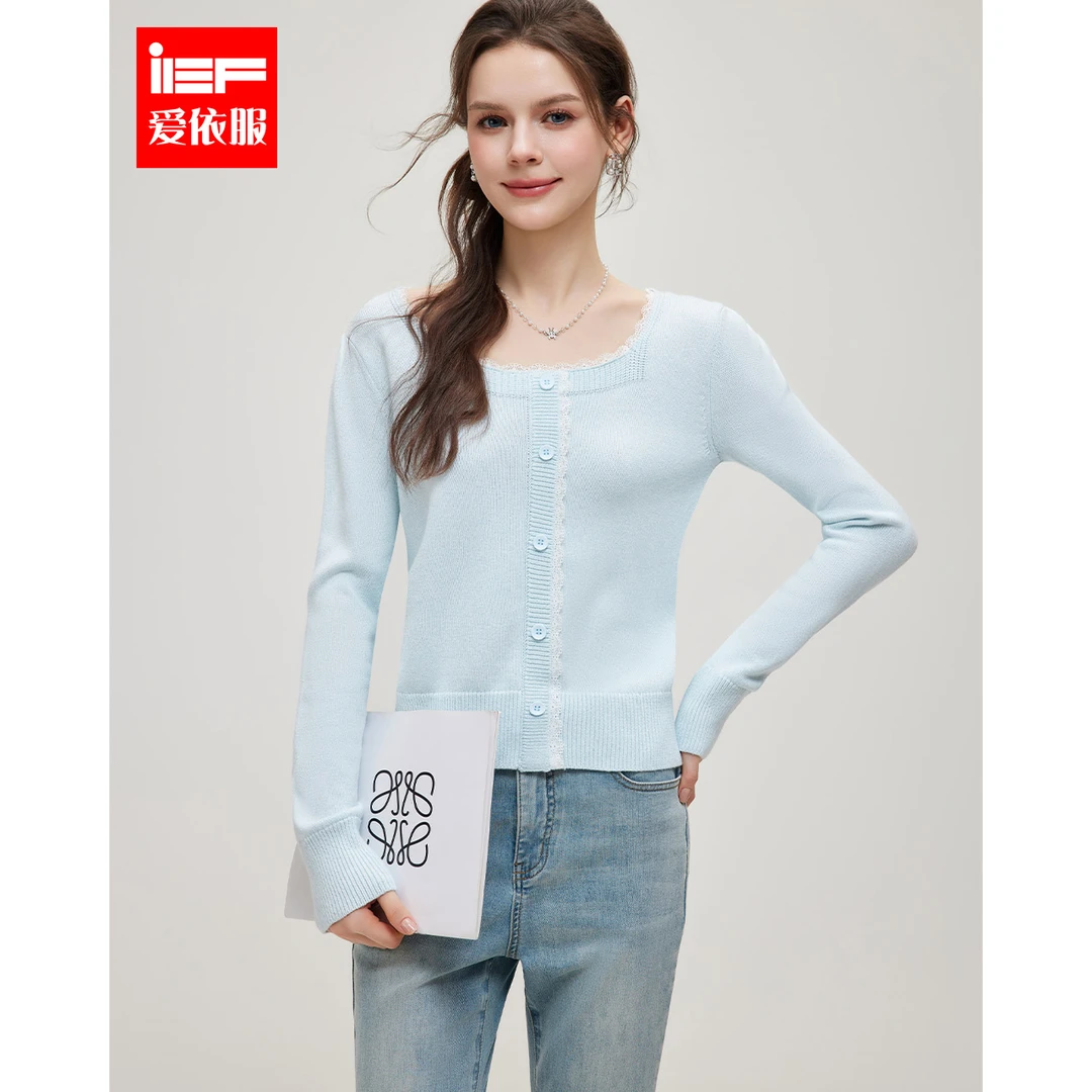 IEF/爱依服高个子春季新款法式温柔洋气小女人气质毛织上衣欧若风