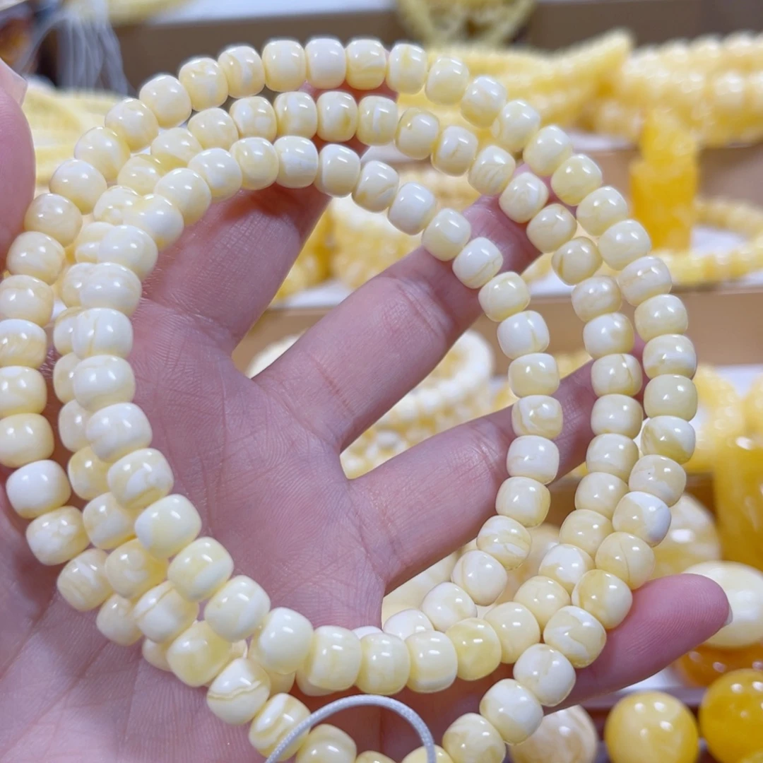 琥珀未镶嵌手链天然蜜蜡