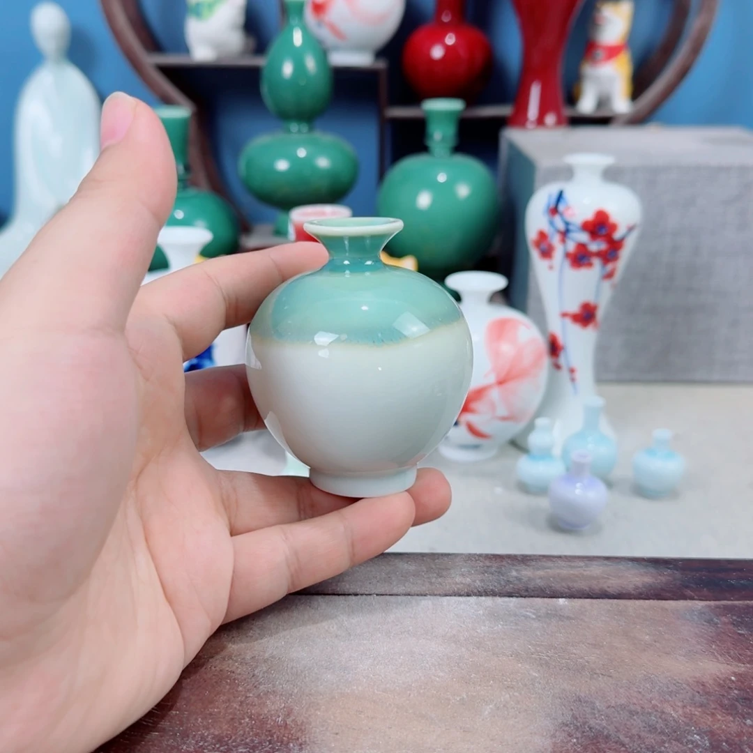 陶瓷手工小花器摆件