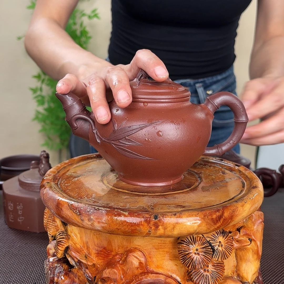 紫砂茶壶原矿泥料紫砂