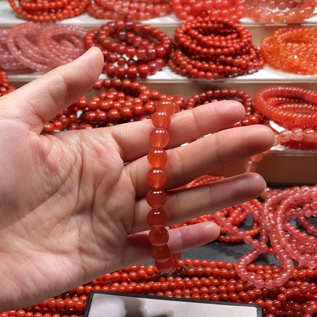 韶***古南红玛瑙未镶嵌手链