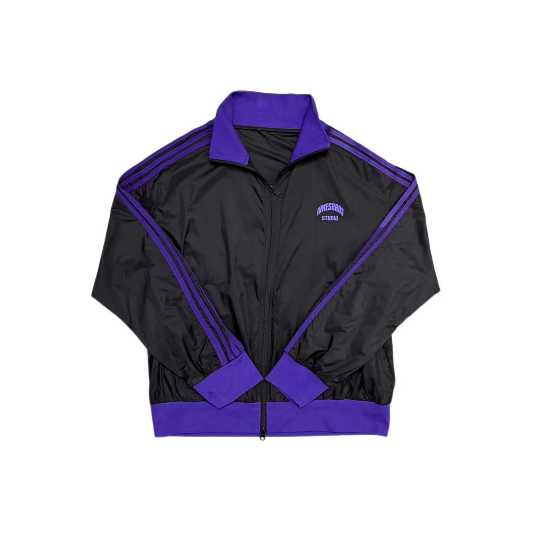 [X]黑紫拼接侧织带薄款夏季防晒潮流时尚薄款防晒外套（夏日炎炎)