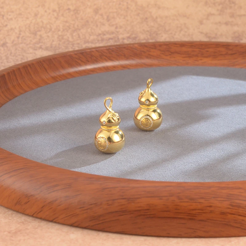 足银银制品 【小魏总返场福利】足银葫芦吊坠（23×15mm）【多样性发一】