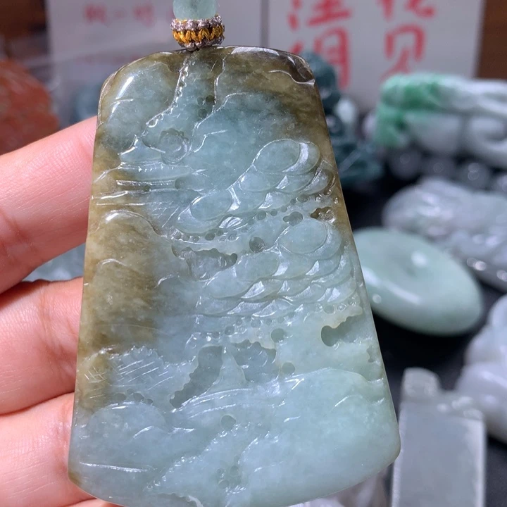 翡翠未镶嵌颈饰保真天然a货翡翠