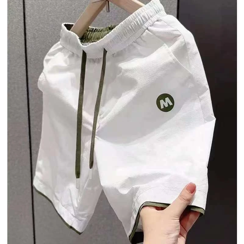 2025夏季男士薄款裤子新款短裤欧货中裤潮流宽松透气速干沙滩裤