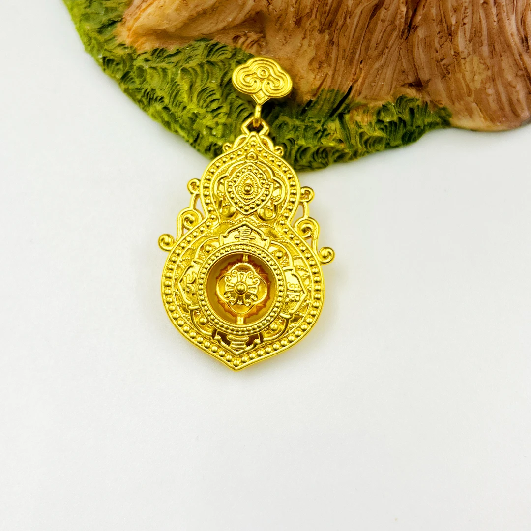 足金999  素版四美葫芦吊坠（司凤款） 5D工艺黄金 A4