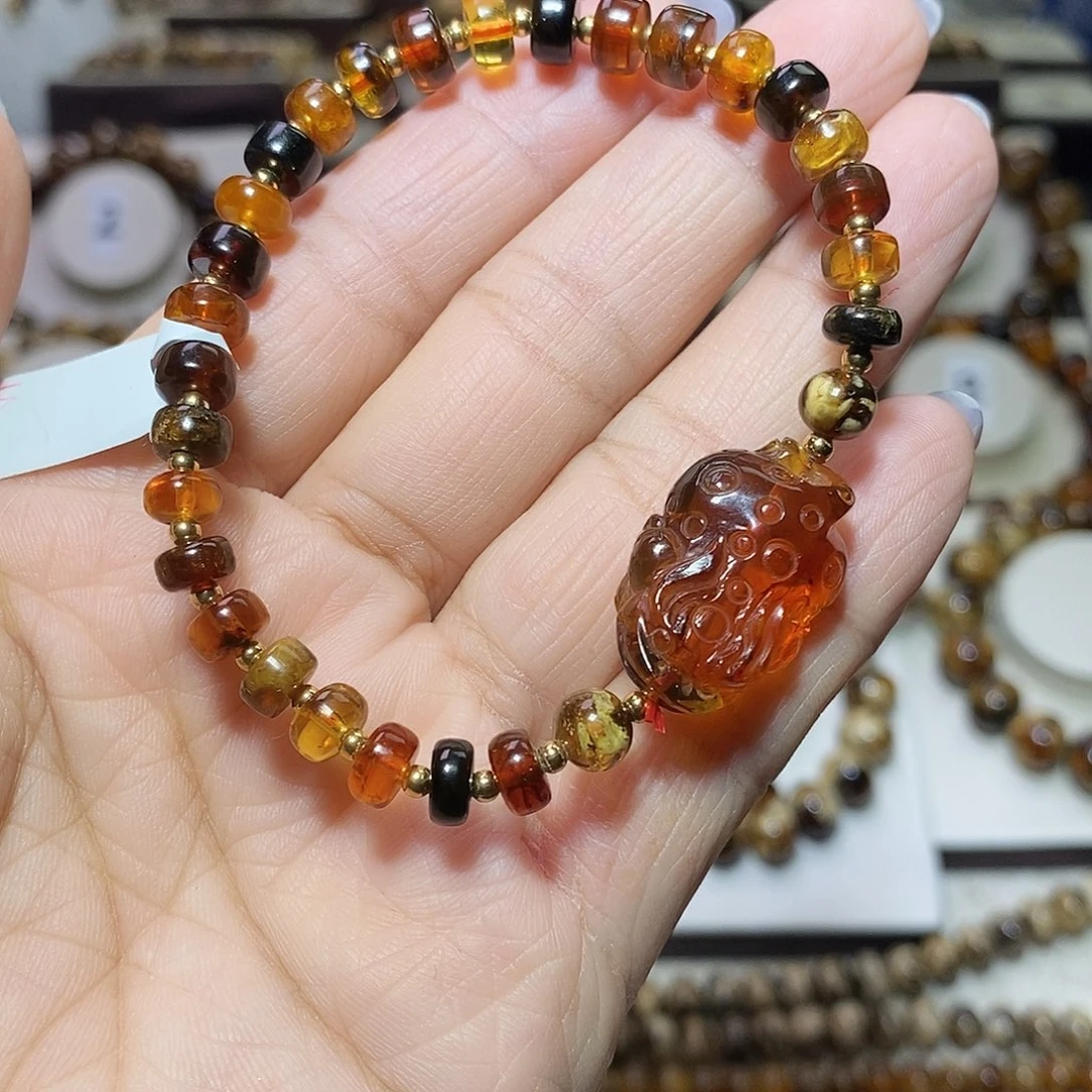 琥珀未镶嵌裸石精工