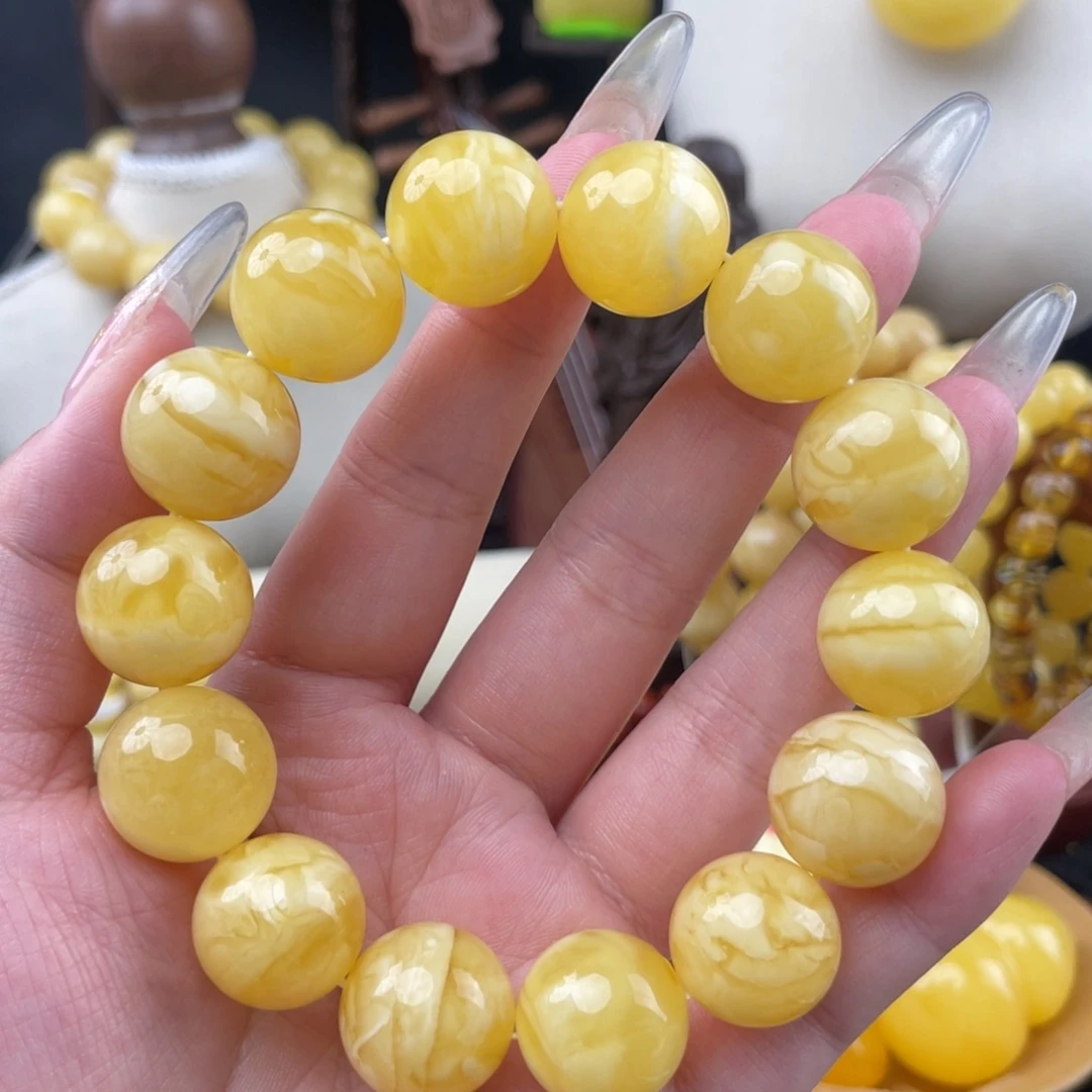 琥珀未镶嵌裸石浓蜡妖花16➕