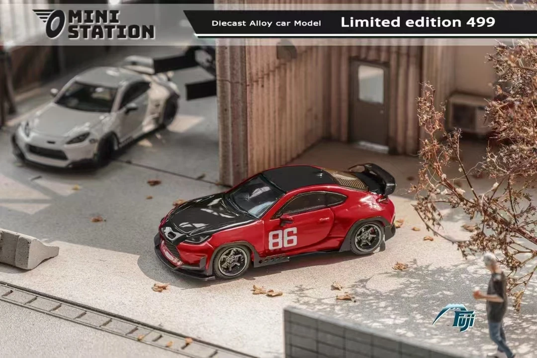 Mini Station x Fuji 1:64 丰田 GR86合金汽车模型仿真收藏摆件