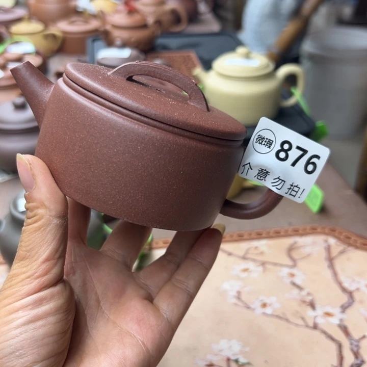 紫砂茶壶紫泥半手16 0
