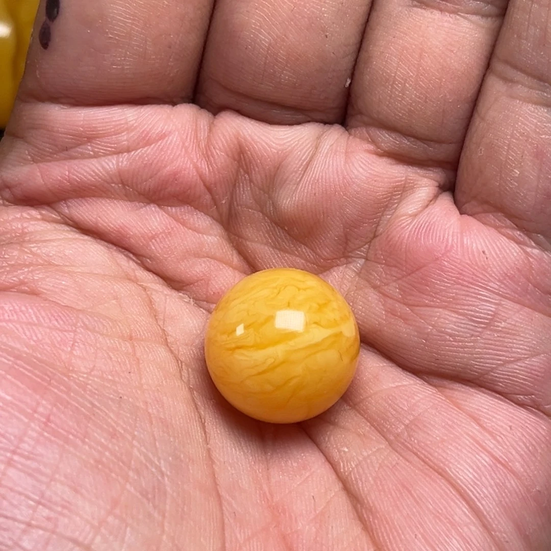 琥珀未镶嵌裸石蜜蜡焦皮满蜡19.5毫米