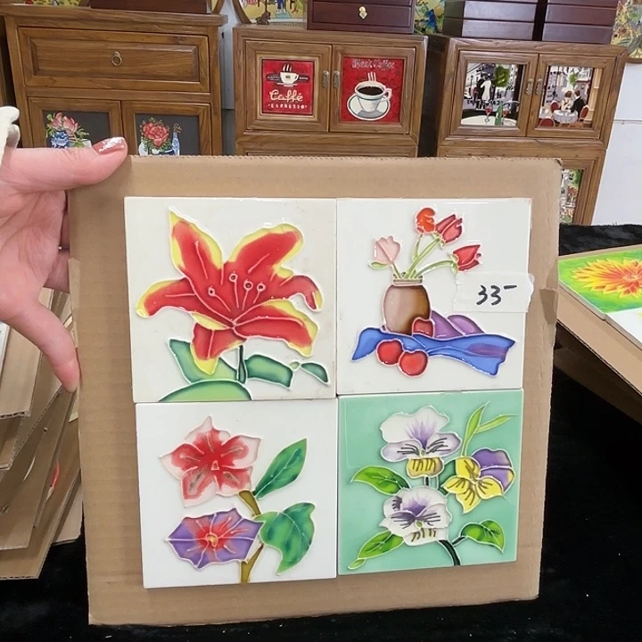 陶瓷板画10/10瓷片微瑕