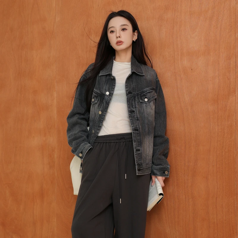 【秋款上新】AIRIQI时尚牛仔短外套AI41WT069