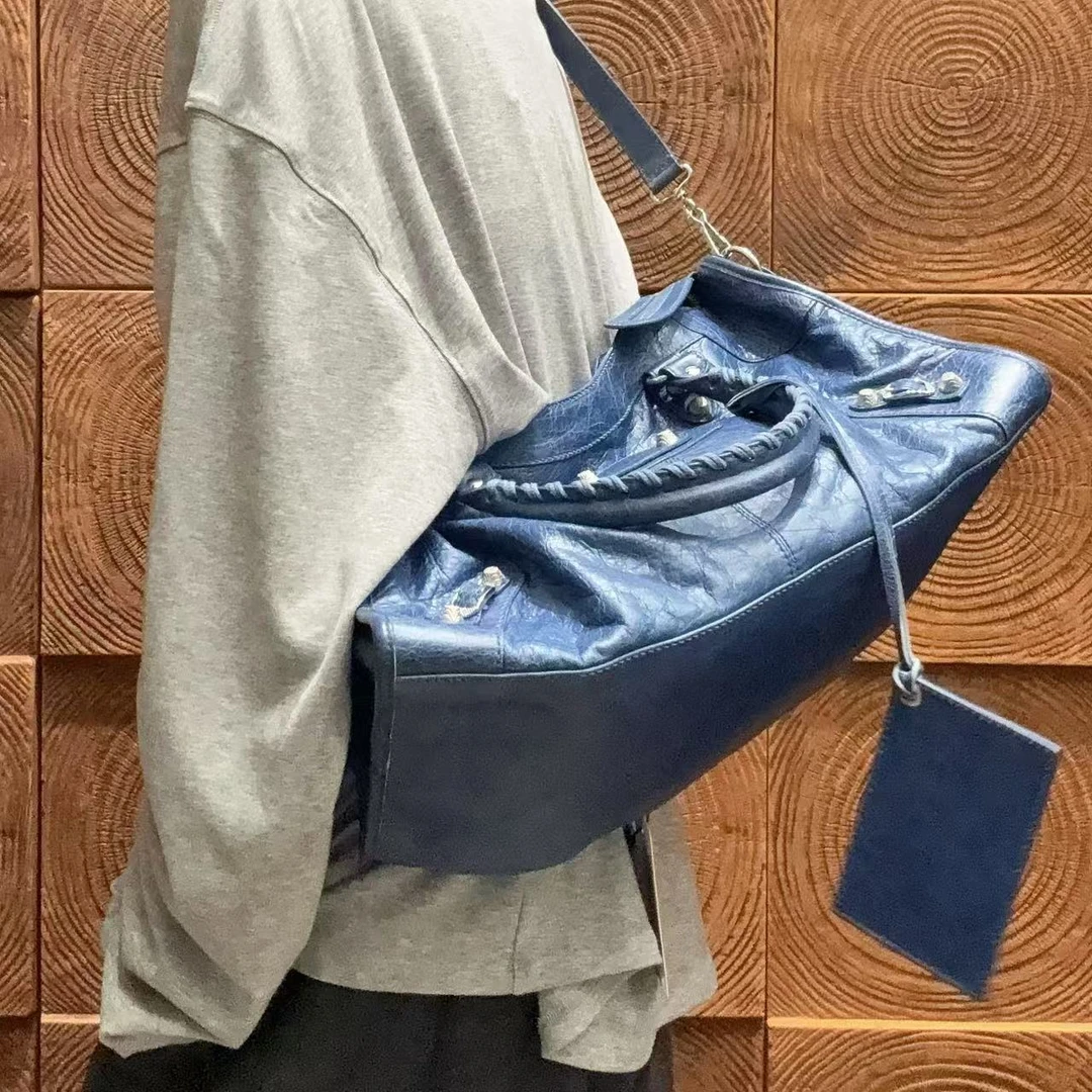 95新 Balenciaga/巴黎世家 【蕾】3FK516 蓝色机车包