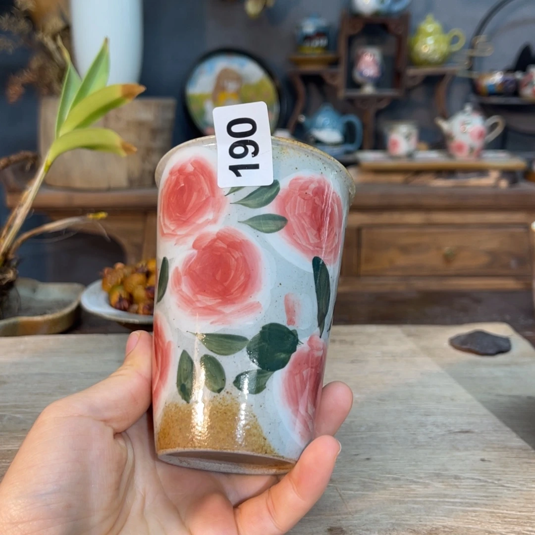 壶素浅陶瓷手工手绘