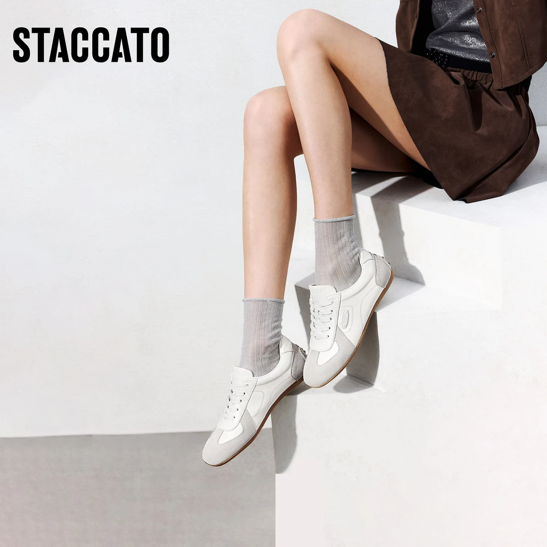 【都市假日】思加图2025春小金豆德训鞋阿甘鞋休闲平底鞋女S9581AM5