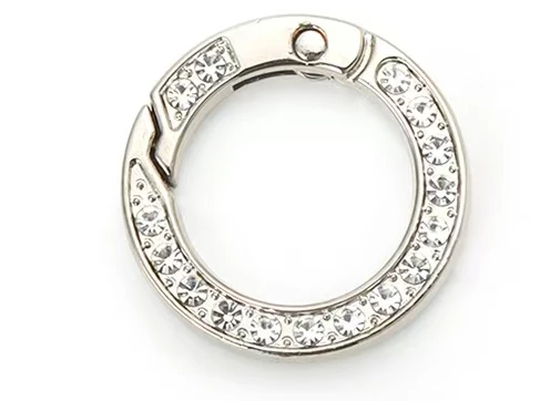 2个镶钻弹簧扣登山扣马蹄扣25mm尺寸，满15包邮，下播不要拍