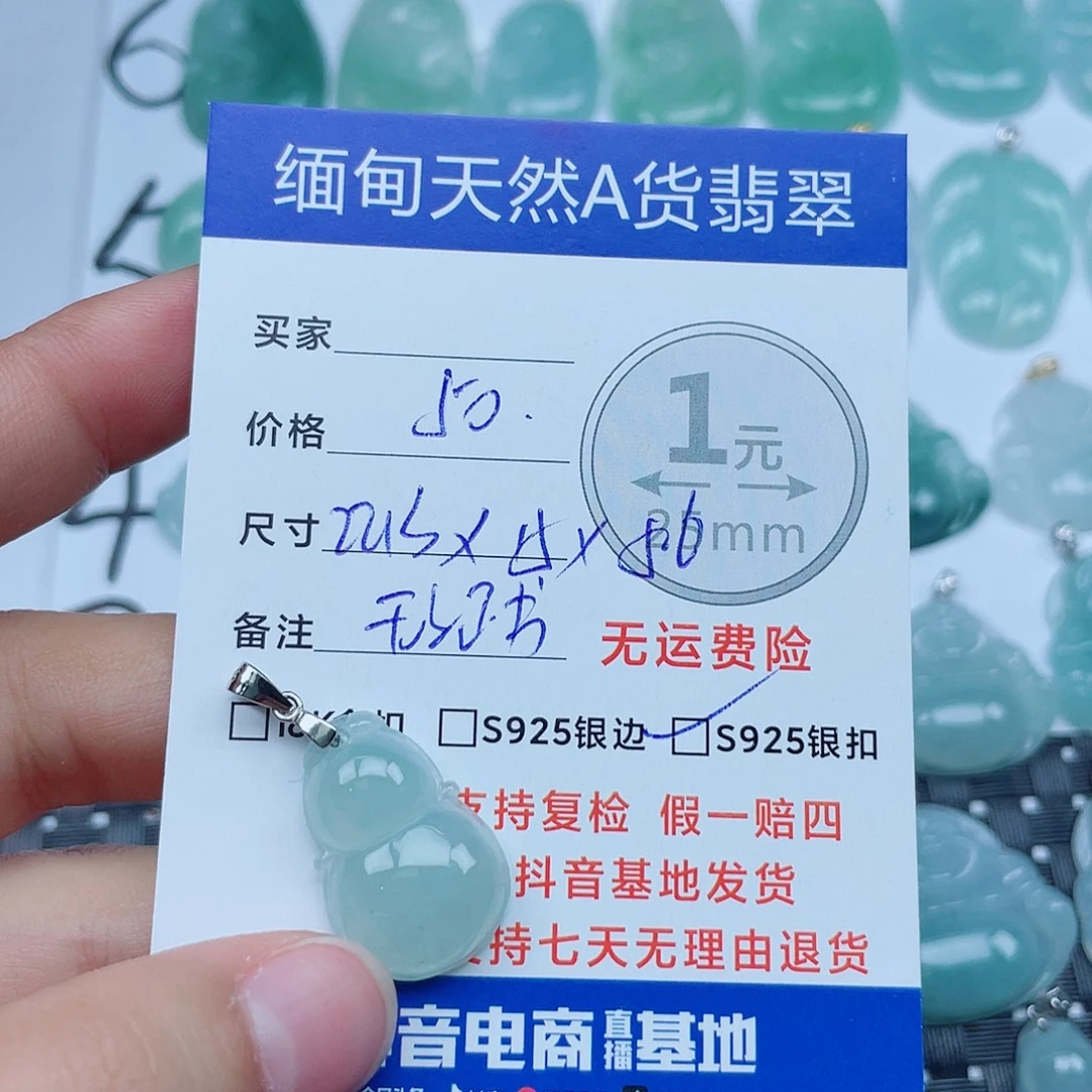 翡翠银S925镶嵌颈饰翡翠